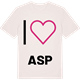 Vintage White t-shirt med Jag älskar Asp t-shirt stort tryck