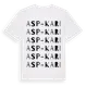 White t-shirt med Asp-Kari ordlek t-shirt