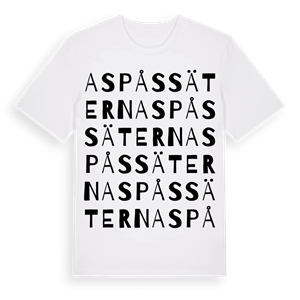 Aspåssätern ordlek t-shirt – ekologisk bomull t-shirt från Pinshirt