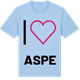Blue Soul t-shirt med Jag älskar Aspe t-shirt stort tryck
