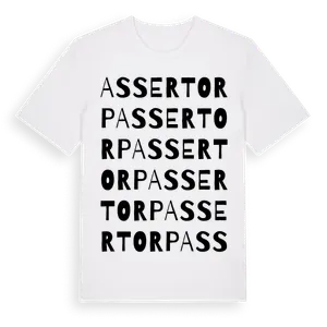 Assertorp ordlek t-shirt – ekologisk bomull t-shirt från Pinshirt