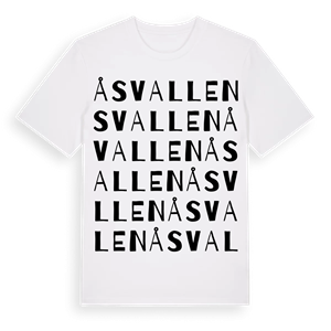 Åsvallen ordlek t-shirt – ekologisk bomull t-shirt från PinShirt