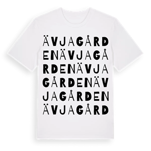 Ävjagården ordlek t-shirt – ekologisk bomull t-shirt från PinShirt