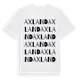 White t-shirt med Axland ordlek t-shirt