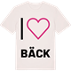 Vintage White t-shirt med Jag älskar Bäck t-shirt stort tryck