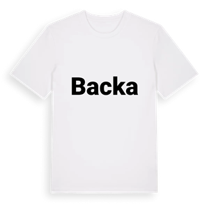 Backa fetstil t-shirt – ekologisk bomull t-shirt från PinShirt