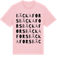 Pink Cotton t-shirt med Bäckafors ordlek t-shirt