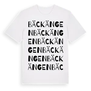 Bäckängen ordlek t-shirt – ekologisk bomull t-shirt från Pinshirt
