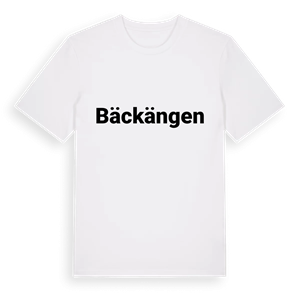 Bäckängen fetstil t-shirt – ekologisk bomull t-shirt från PinShirt