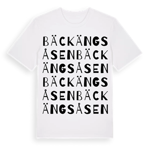 Bäckängsåsen ordlek t-shirt – ekologisk bomull t-shirt från Pinshirt