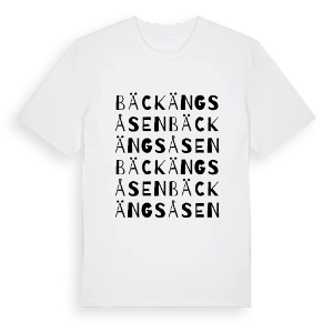 Bäckängsåsen ordlek t-shirt – ekologisk bomull t-shirt från PinShirt