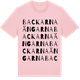 Pink Cotton t-shirt med Backarnaängarna ordlek t-shirt