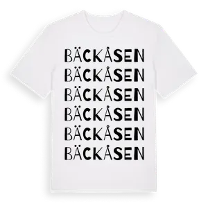 Bäckåsen ordlek t-shirt – ekologisk bomull t-shirt från Pinshirt