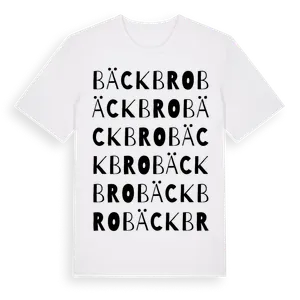 Bäckbro ordlek t-shirt – ekologisk bomull t-shirt från Pinshirt