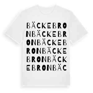Bäckebron ordlek t-shirt – ekologisk bomull t-shirt från PinShirt