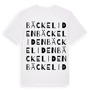 Bäckeliden ordlek t-shirt – ekologisk bomull t-shirt från PinShirt