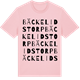 Pink Cotton t-shirt med Bäckelidstorp ordlek t-shirt