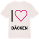 Vintage White t-shirt med Jag älskar Bäcken t-shirt stort tryck