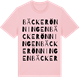 Pink Cotton t-shirt med Bäckerönningen ordlek t-shirt