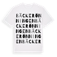 White t-shirt med Bäckerönningen ordlek t-shirt