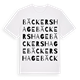 White t-shirt med Bäckershage ordlek t-shirt