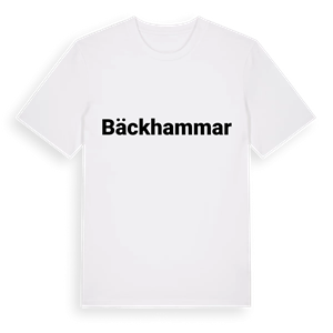 Bäckhammar fetstil t-shirt – ekologisk bomull t-shirt från PinShirt