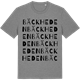 Mid Heather Gray t-shirt med Bäckheden ordlek t-shirt