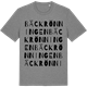 Mid Heather Gray t-shirt med Bäckrönningen ordlek t-shirt