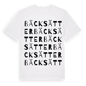 Bäcksätter ordlek t-shirt – ekologisk bomull t-shirt från Pinshirt