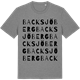 Mid Heather Gray t-shirt med Backsjöberg ordlek t-shirt