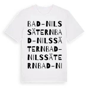 Bad-Nilssätern ordlek t-shirt – ekologisk bomull t-shirt från Pinshirt