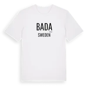 Bada i Sverige t-shirt – ekologisk bomull t-shirt från Pinshirt