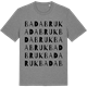 Mid Heather Gray t-shirt med Badabruk ordlek t-shirt