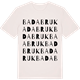Vintage White t-shirt med Badabruk ordlek t-shirt
