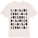 Vintage White t-shirt med Badasjöberg ordlek t-shirt