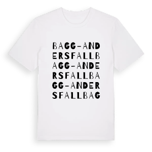 Bagg-Anders fall ordlek t-shirt – ekologisk bomull t-shirt från PinShirt