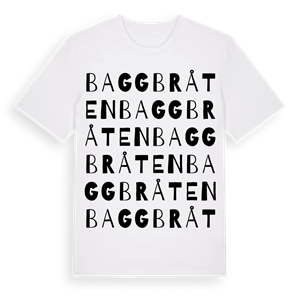 Baggbråten ordlek t-shirt – ekologisk bomull t-shirt från PinShirt