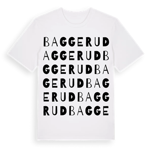 Baggerud ordlek t-shirt – ekologisk bomull t-shirt från Pinshirt