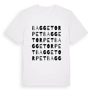 Baggetorpet ordlek t-shirt – ekologisk bomull t-shirt från PinShirt