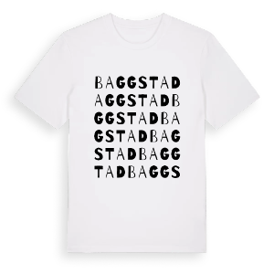 Baggstad ordlek t-shirt – ekologisk bomull t-shirt från PinShirt