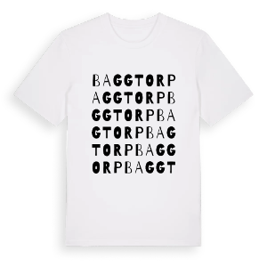 Baggtorp ordlek t-shirt – ekologisk bomull t-shirt från PinShirt