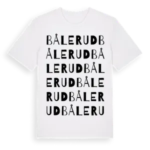 Bålerud ordlek t-shirt – ekologisk bomull t-shirt från Pinshirt