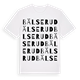 White t-shirt med Bälserud ordlek t-shirt