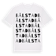 White t-shirt med Bålstad ordlek t-shirt