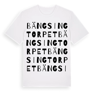 Bängsingtorpet ordlek t-shirt – ekologisk bomull t-shirt från Pinshirt