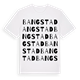 White t-shirt med Bangstad ordlek t-shirt