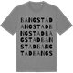 Mid Heather Gray t-shirt med Bangstad ordlek t-shirt