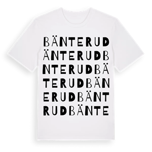 Bänterud ordlek t-shirt – ekologisk bomull t-shirt från Pinshirt