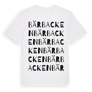 Bärbacken ordlek t-shirt – ekologisk bomull t-shirt från Pinshirt