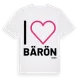 White t-shirt med Jag älskar Bärön t-shirt stort tryck